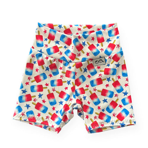 Patriotic Popsicles Biker Shorts