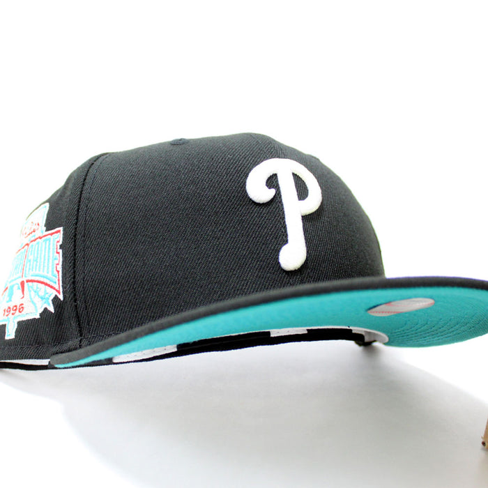 Philadelphia Phillies 1996 All-Star Game 59Fifty New Era Fitted Cap (Black Teal Under Brim)