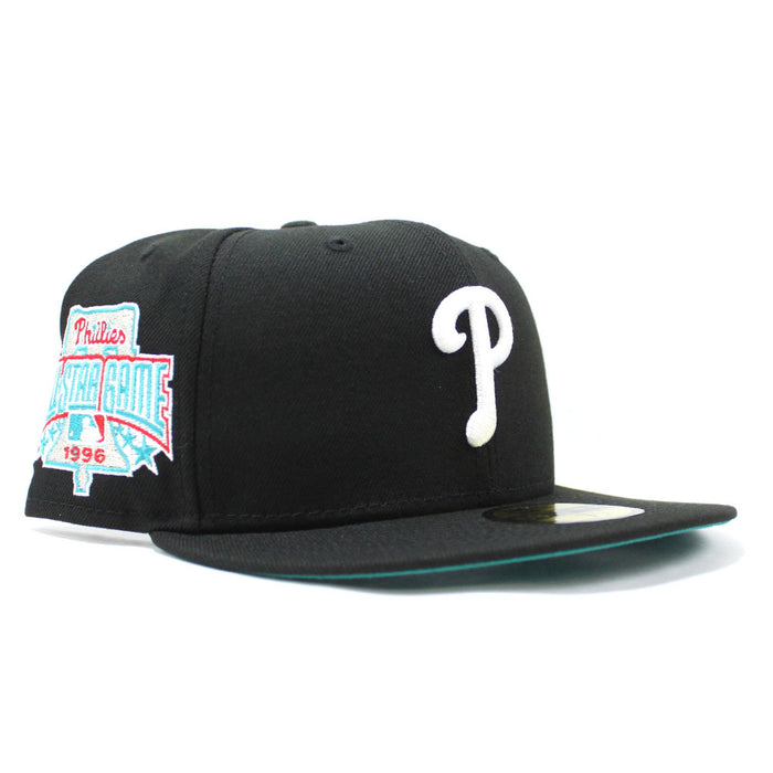 Philadelphia Phillies 1996 All-Star Game 59Fifty New Era Fitted Cap (Black Teal Under Brim)