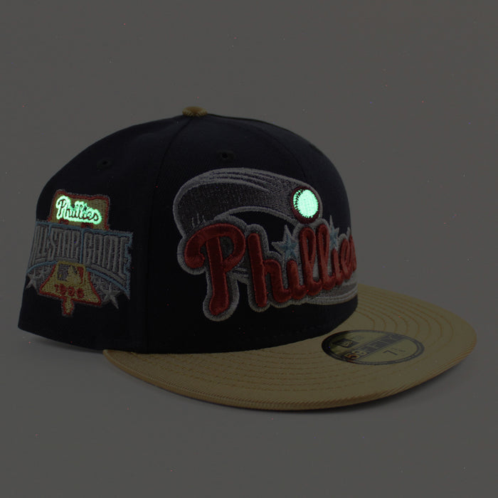 Philadelphia Phillies 1996 All Star Game 59Fifty New Era Fitted Hat (Navy Metallic Gold Gray Under Brim)