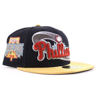 Philadelphia Phillies 1996 All Star Game 59Fifty New Era Fitted Hat (Navy Metallic Gold Gray Under Brim)