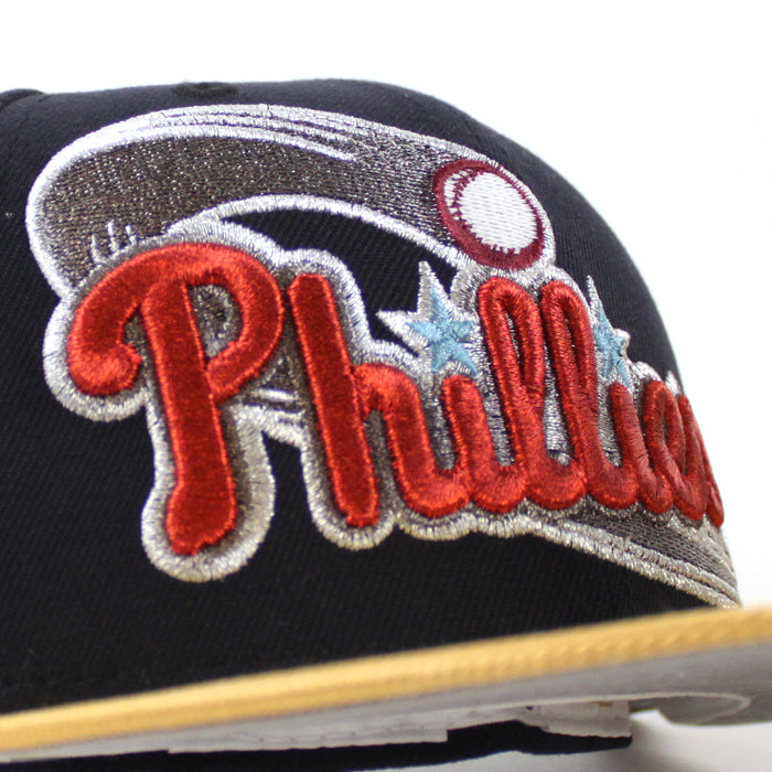 Philadelphia Phillies 1996 All Star Game 59Fifty New Era Fitted Hat (Navy Metallic Gold Gray Under Brim)