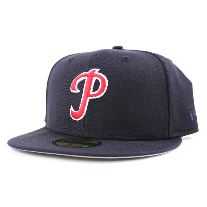 Philadelphia Phillies Retro 59Fifty New Era Fitted Hats (Navy Gray Under Brim)