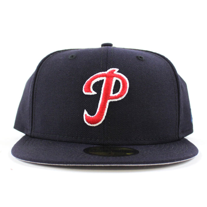 Philadelphia Phillies Retro 59Fifty New Era Fitted Hats (Navy Gray Under Brim)