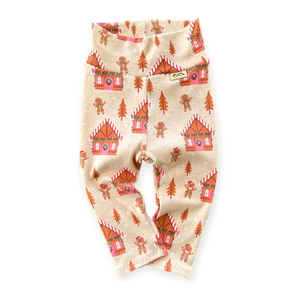 Pink Gingerbread Houses Leggings