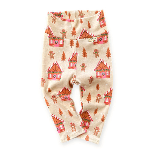 Pink Gingerbread Houses Leggings