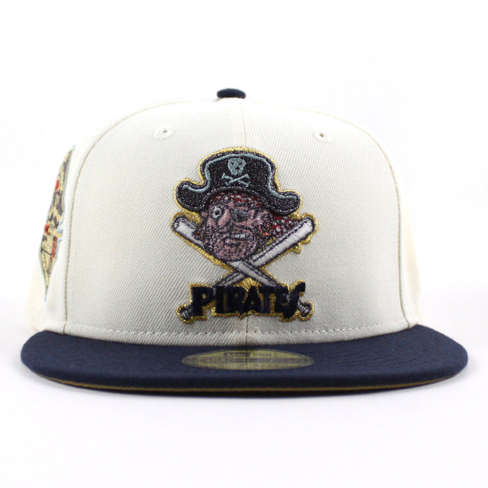 Pittsburgh Pirates 1959 All Star Game 59Fifty New Era Fitted Hat (Chrome White Night Shift Navy Khaki Under Brim)