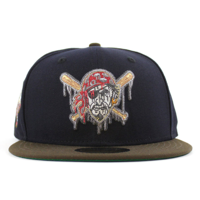 Pittsburgh Pirates 2006 All-Star Game 59Fifty New Era Fitted Hats (Drip Navy Walnut Green Under Brim)