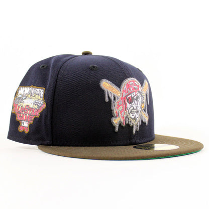 Pittsburgh Pirates 2006 All-Star Game 59Fifty New Era Fitted Hats (Drip Navy Walnut Green Under Brim)