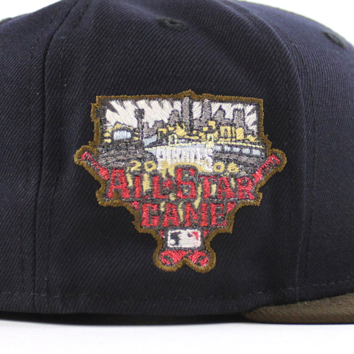 Pittsburgh Pirates 2006 All-Star Game 59Fifty New Era Fitted Hats (Drip Navy Walnut Green Under Brim)