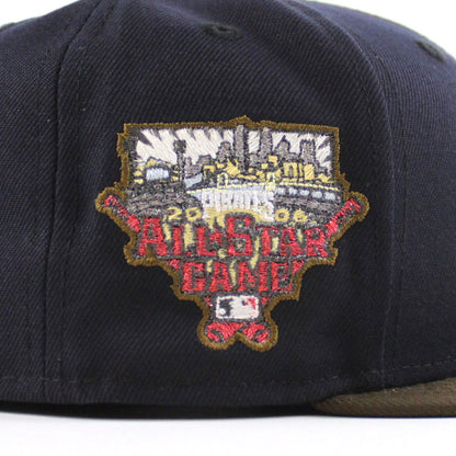 Pittsburgh Pirates 2006 All-Star Game 59Fifty New Era Fitted Hats (Drip Navy Walnut Green Under Brim)