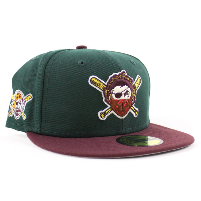 Pittsburgh Pirates Pirates Logo 59Fifty New Era Fitted Hat (Green Maroon Gray Under Brim)