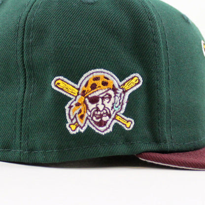 Pittsburgh Pirates Pirates Logo 59Fifty New Era Fitted Hat (Green Maroon Gray Under Brim)