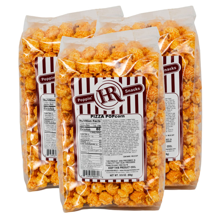 Pizza Popcorn | Pack of 3 | 3.5 oz | HR Poppin' Snacks