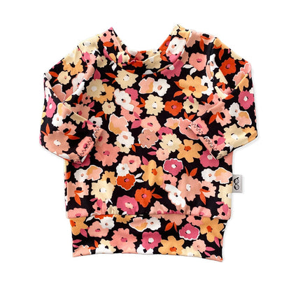 Poppies on Black Lounge Top