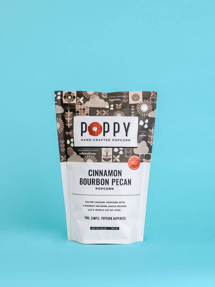Poppy Hand-Crafted Cinnamon Bourbon Pecan Popcorn