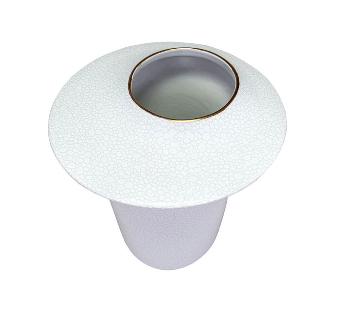 Porcelain White and Gray Vase
