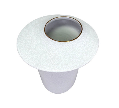Porcelain White and Gray Vase