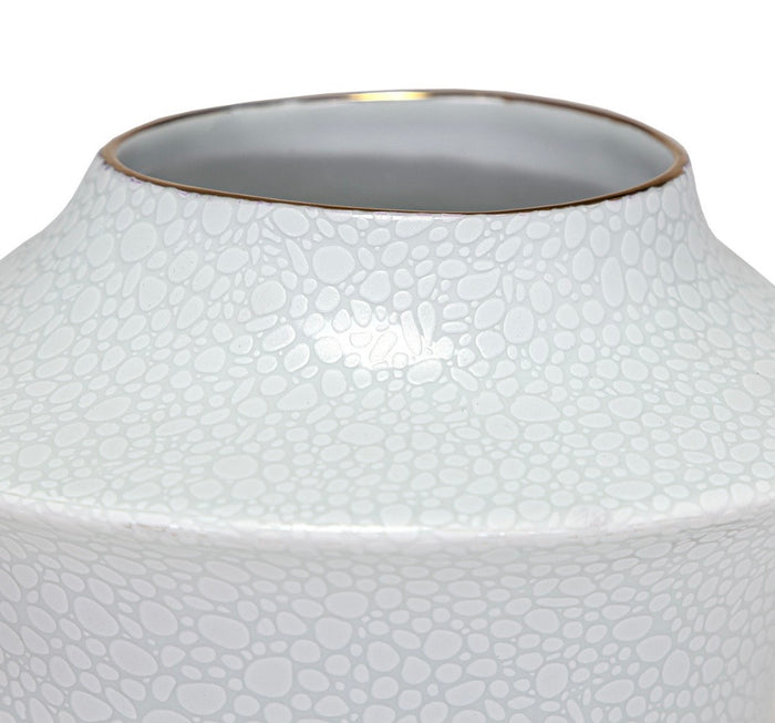 Porcelain White and Gray Vase