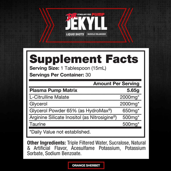 ProSupps Dr Jekyll Stim-Free Pump Shots 30 Servings