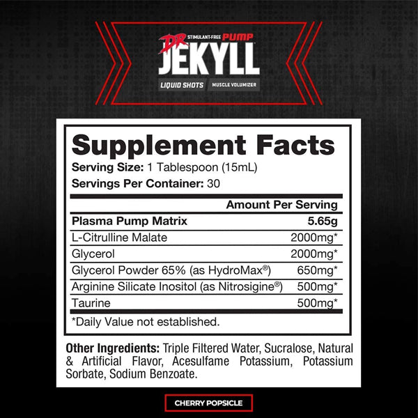 ProSupps Dr Jekyll Stim-Free Pump Shots 30 Servings