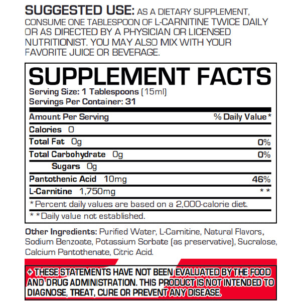 ProSupps L-Carnitine 1750 31 Servings