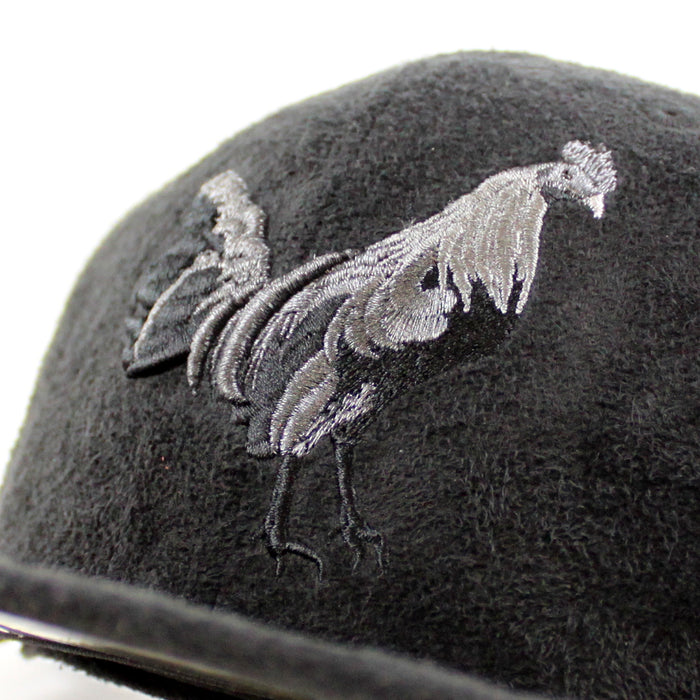 ROOSTER New Era 59Fifty Fitted Hat (Black Suede Black Under Brim)