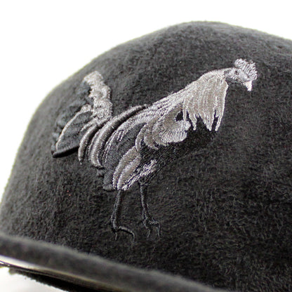 ROOSTER New Era 59Fifty Fitted Hat (Black Suede Black Under Brim)