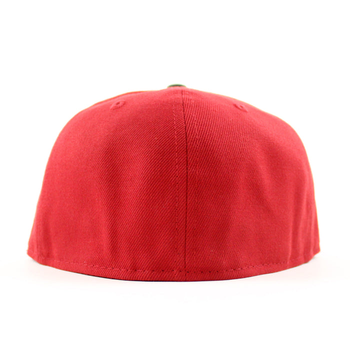 ROOSTER New Era 59Fifty Fitted Hat (Pinot Red Mountain Green Gray Under Brim)