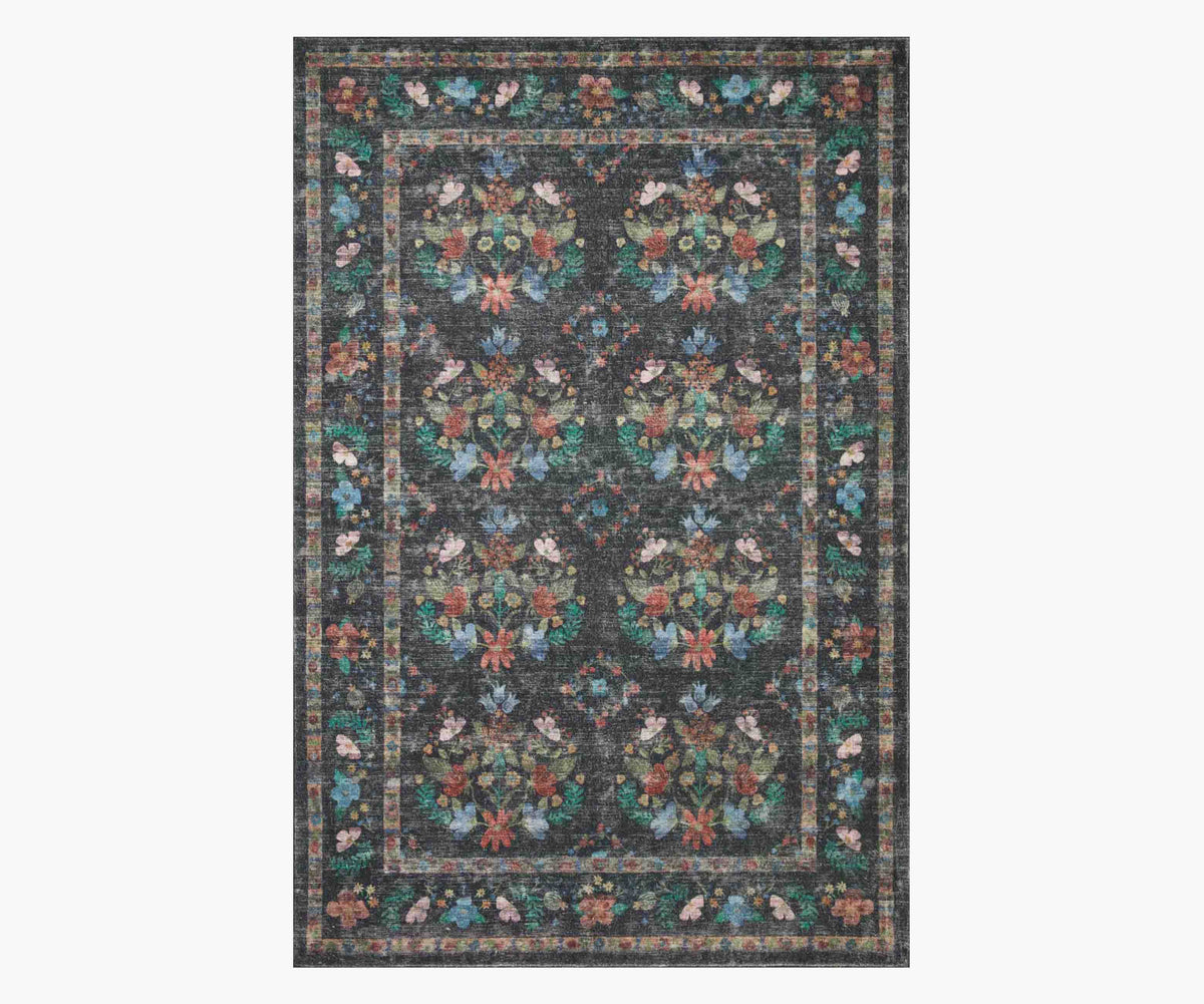Courtyard Seville Printed Rug - Charcoal