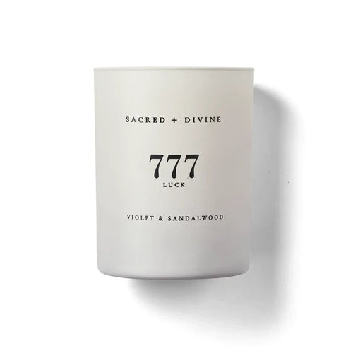 Sacred+ Divine - 777 Candle / Luck / Violet Sandalwood