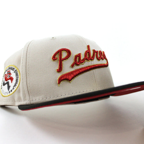 San Diego Padres 1876-1976 New Era 59Fifty Fitted Hat (Stone Black Pinot Under Brim)