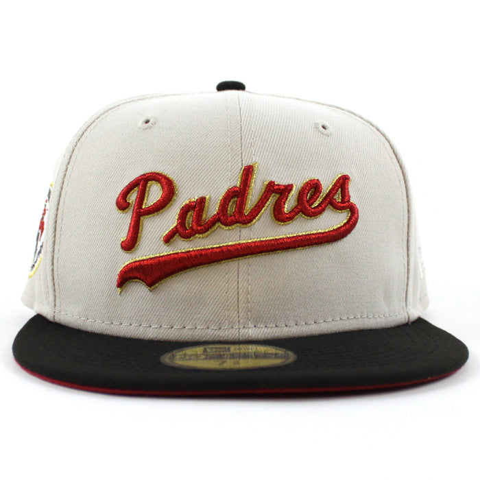 San Diego Padres 1876-1976 New Era 59Fifty Fitted Hat (Stone Black Pinot Under Brim)