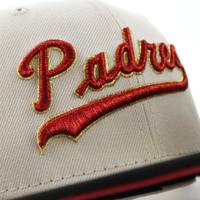 San Diego Padres 1876-1976 New Era 59Fifty Fitted Hat (Stone Black Pinot Under Brim)