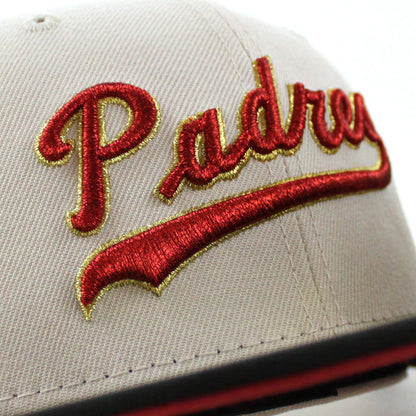San Diego Padres 1876-1976 New Era 59Fifty Fitted Hat (Stone Black Pinot Under Brim)