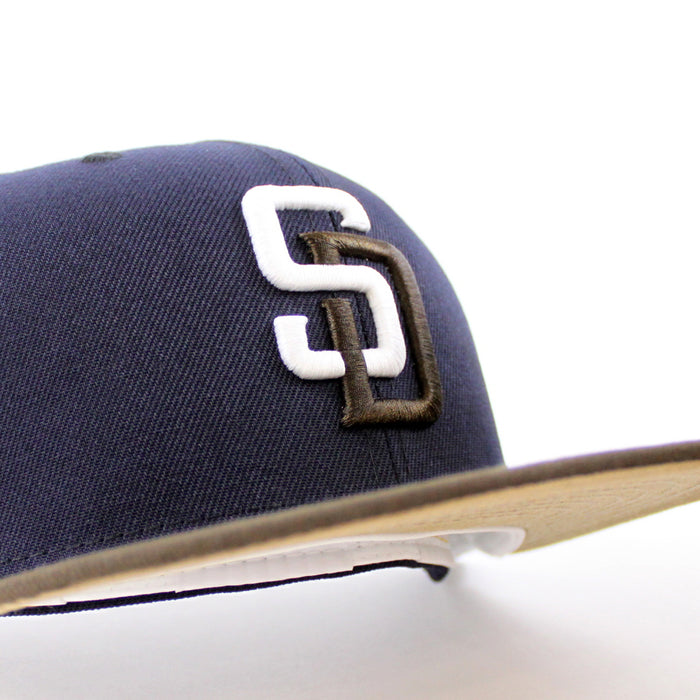 San Diego Padres 2016 All-Star Game New Era Fitted 59Fifty Hat (GITD Navy Brown Khaki Under Brim)