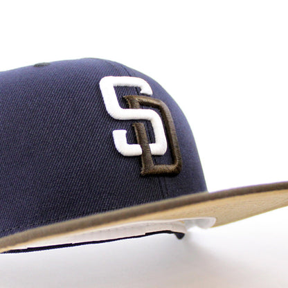 San Diego Padres 2016 All-Star Game New Era Fitted 59Fifty Hat (GITD Navy Brown Khaki Under Brim)