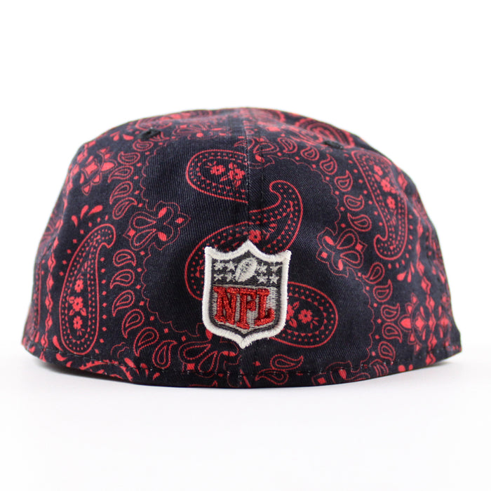 San Francisco 49ers 40th Anniversary New Era 59Fifty Fitted Hat (Black Red Paisley Green Under Brim)