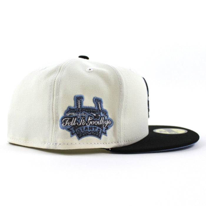 San Francisco Giants 1960 99 TELL IT GOODBYE New Era 59Fifty Fitted Hat (Chrome White Sky Blue Under Brim)