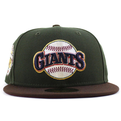 San Francisco Giants 1984 All Star Game New Era 59Fifty Fitted Hat (SeaWeed Green Burnt Wood Maroon Under Brim)