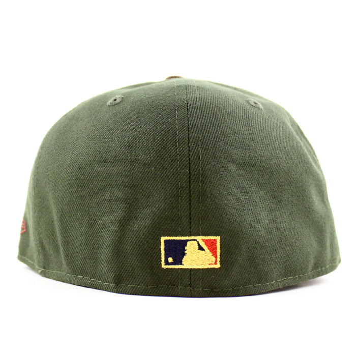 San Francisco Giants 1984 All Star Game New Era 59Fifty Fitted Hat (SeaWeed Green Burnt Wood Maroon Under Brim)