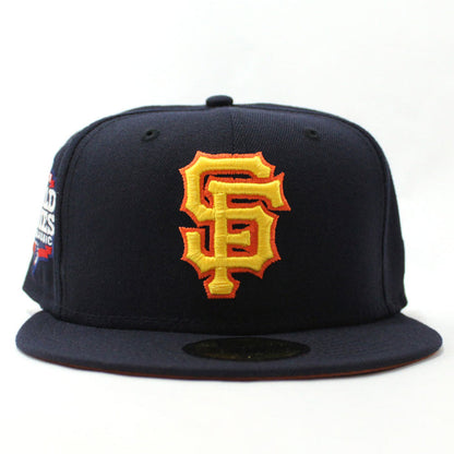 San Francisco Giants 2012 Fall Classic New Era 59Fifty Fitted Hat (Glow in the Dark Navy Rust Under Brim)