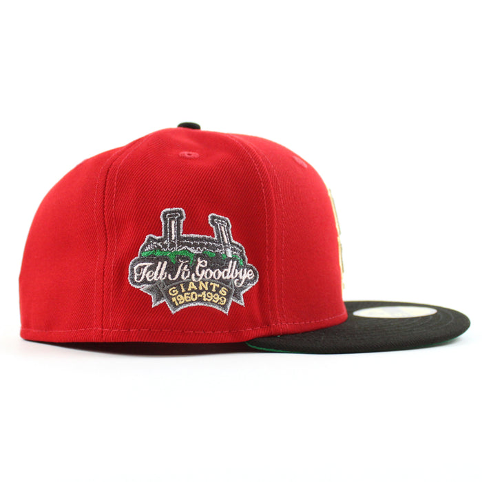 San Francisco Giants Tell It Good Bye New Era 59Fifty Fitted Hat (Scarlet Black Green Under Brim)