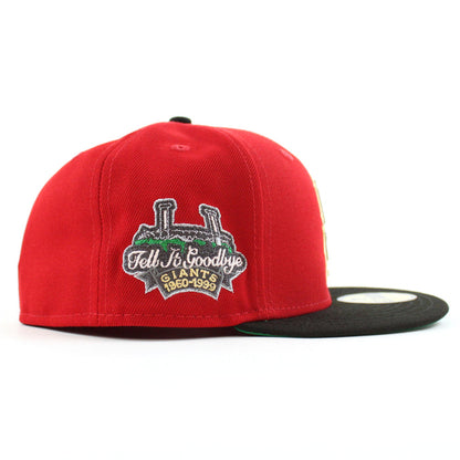 San Francisco Giants Tell It Good Bye New Era 59Fifty Fitted Hat (Scarlet Black Green Under Brim)