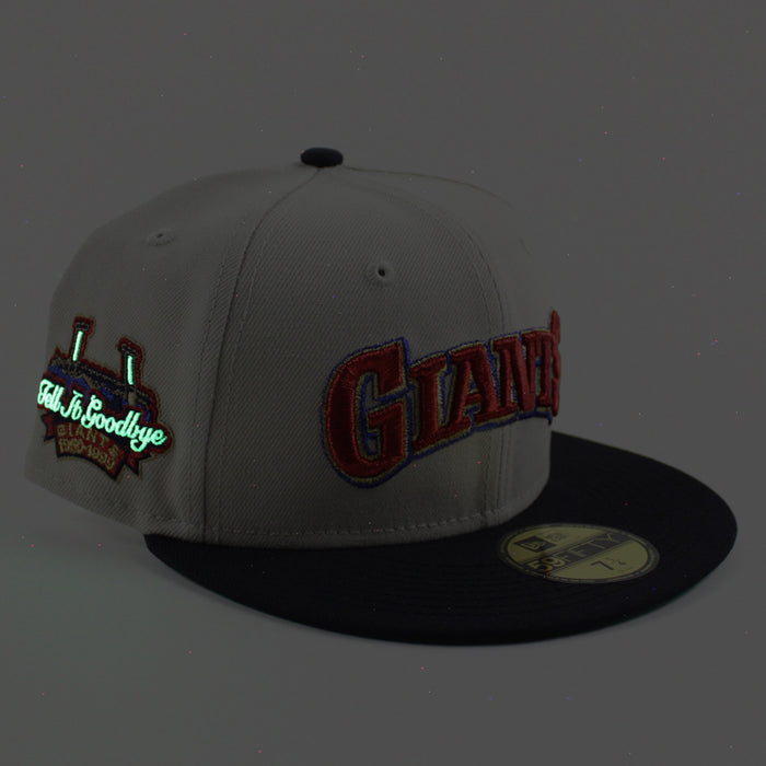 San Francisco Giants Tell It Good Bye New Era 59Fifty Fitted Hat (Stone Navy Green Under Brim)