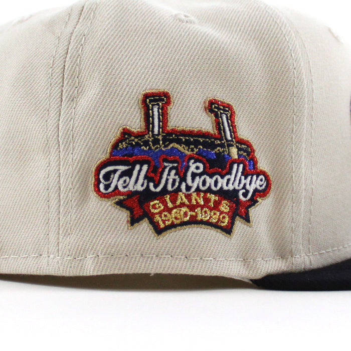 San Francisco Giants Tell It Good Bye New Era 59Fifty Fitted Hat (Stone Navy Green Under Brim)
