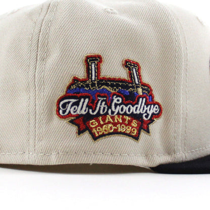 San Francisco Giants Tell It Good Bye New Era 59Fifty Fitted Hat (Stone Navy Green Under Brim)