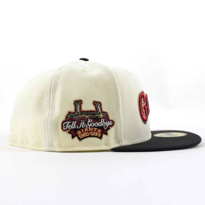 San Francisco Giants Tell It GoodBye New Era 59Fifty Fitted Hat (Chrome White Graphite Gray Under Brim)