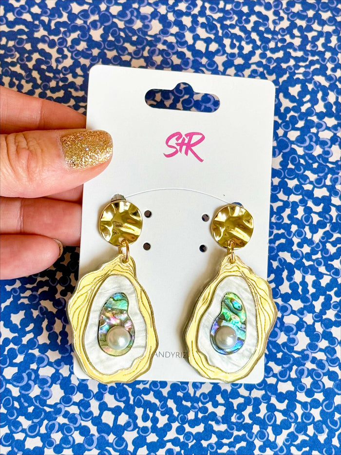 Sandy + Rizzo - Gold Coastal Acrylic Earrings