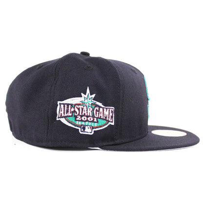 Seattle Mariners 2001 All Star Game New Era 59Fifty Fitted Hat (Gray Under Brim)